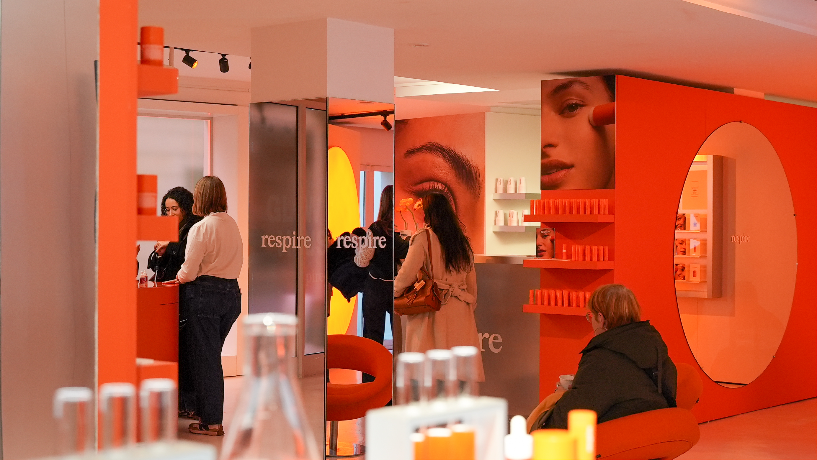 pop up store paris, pop up skincare le marais, respire pop up